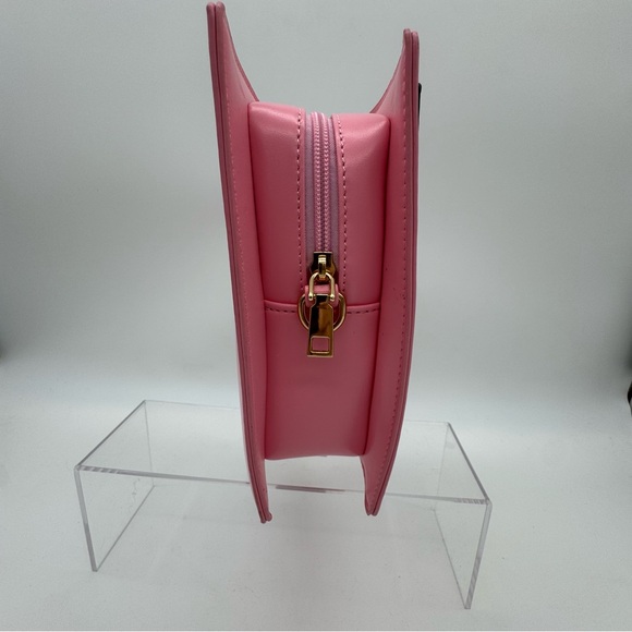 Retro 8-Bit Gamer Handbag Pink With Long Gold Color Chain Gameboy Style Purse - Picture 5 of 10